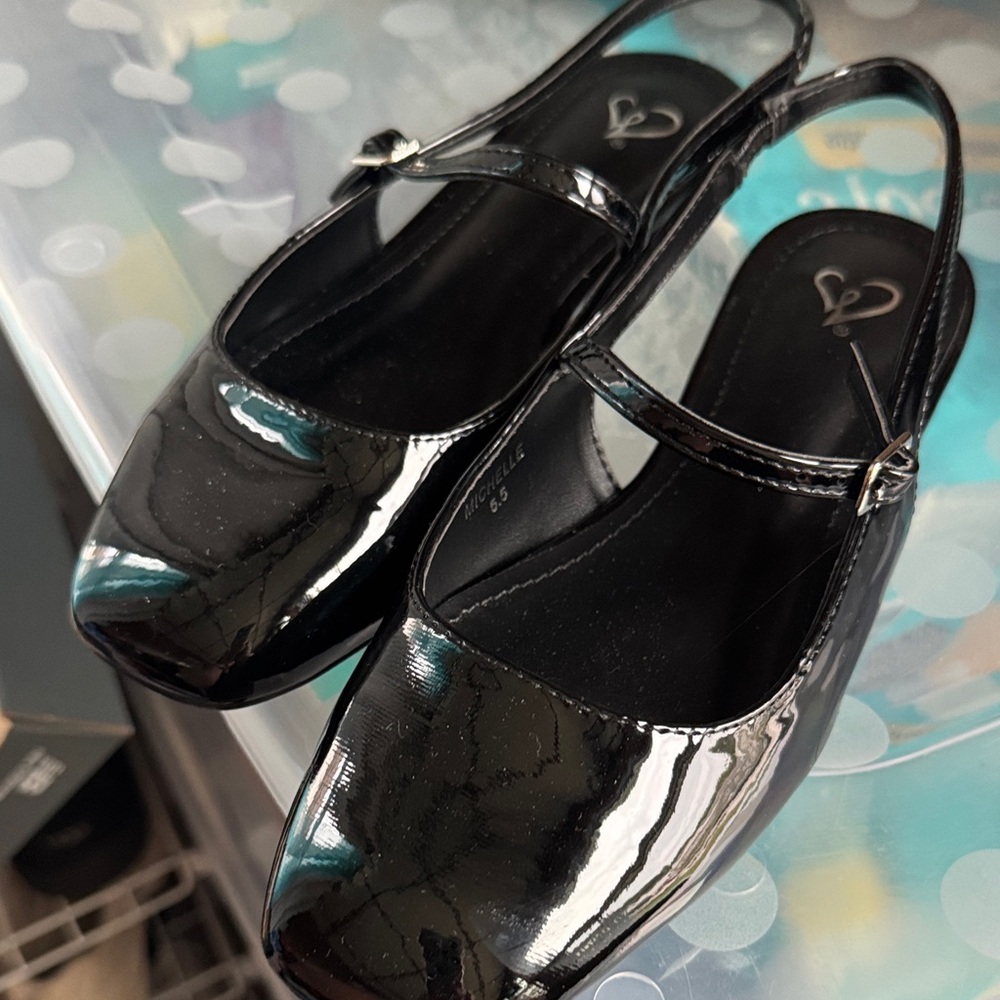 Black Patent Leather Women's Shoes
